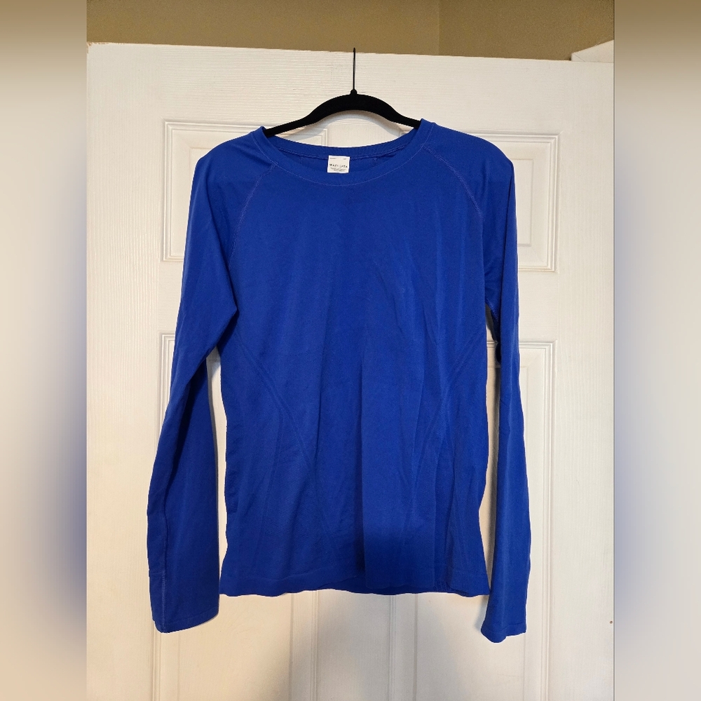 NWOT ATHLETA MOMENTUM WORKOUT TOP, ROYAL BLUE, SIZE LARGE